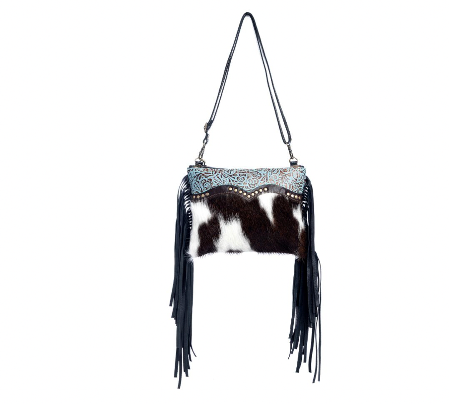 Mescalaro Hill Leather & Hairon Bag In Coal