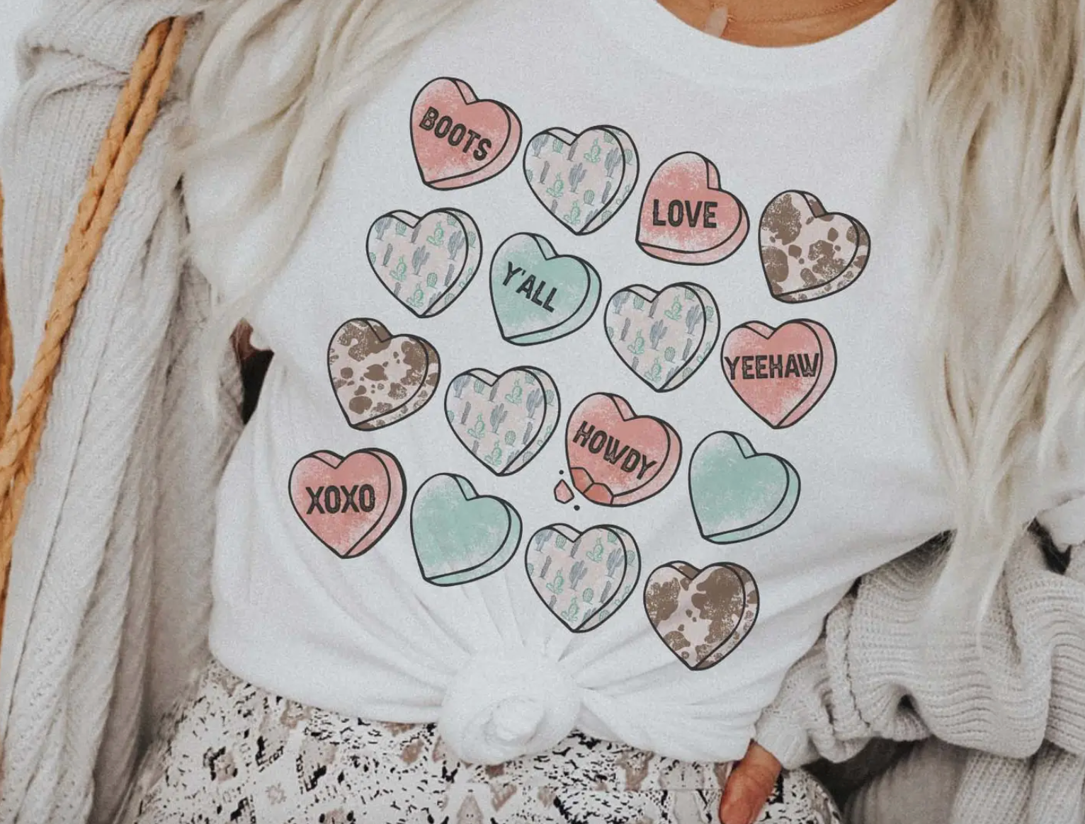 Howdy Hearts Tee – Western Valentine’s Day Graphic Shirt