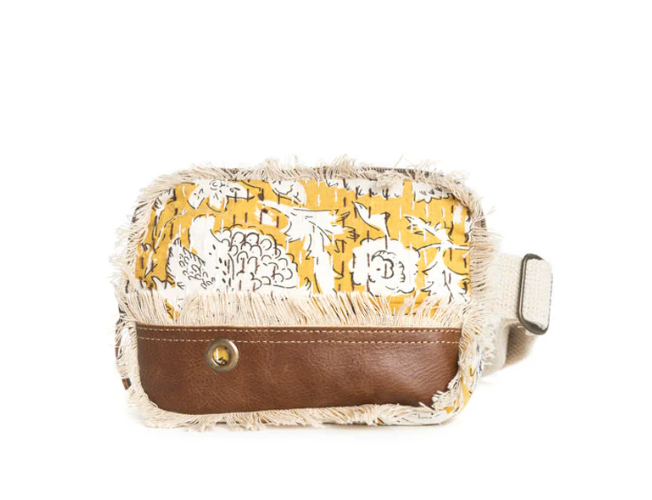 Golden Prairie Leaf Fanny Pack Bag