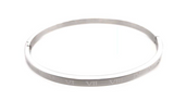 Roman Numeral Silver Bangle Bracelet