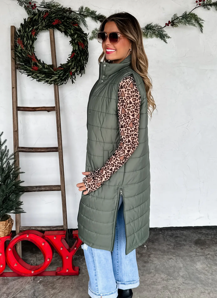 Kendall Long Puffer Vest