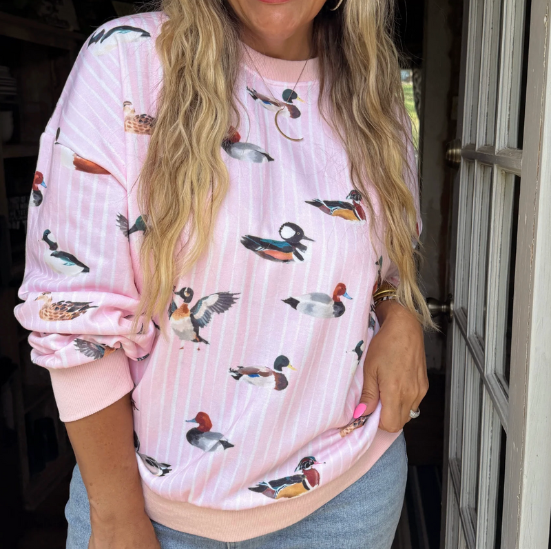 Pink Duck Crew Neck