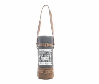 Canvas Cowhide Wine Bag