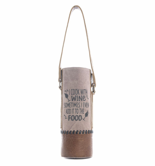 Canvas Cowhide Wine Bag