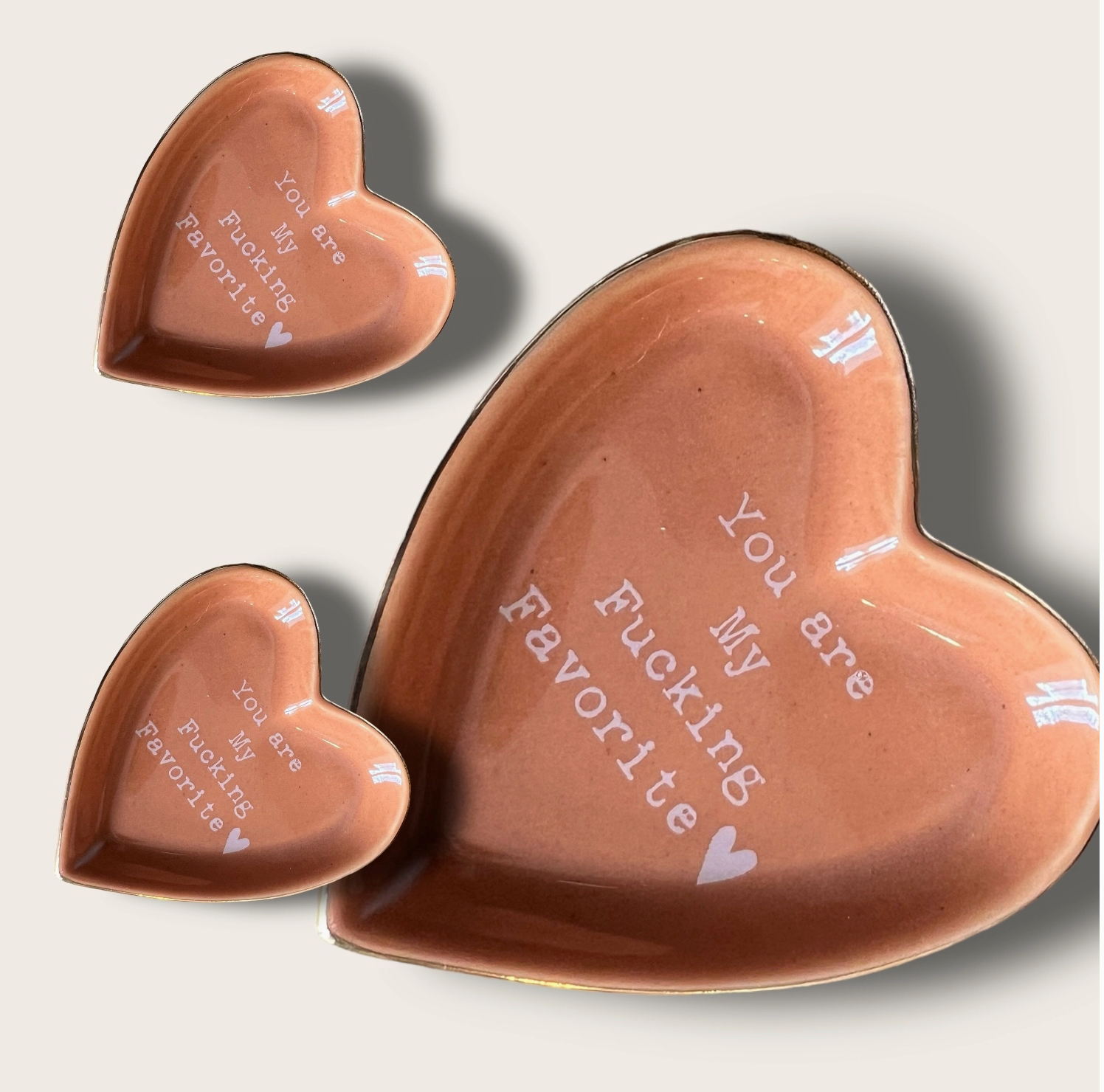 Heart Shaped Ceramic Trinket Tray