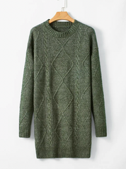 Grace Cable Knit Loose Fit Sweater Dress
