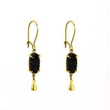 Bezel Drop Druzy Earring