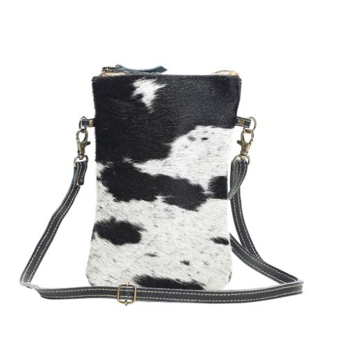 Black & White Cowhide Crossbody Bag - Three Blessed Gems