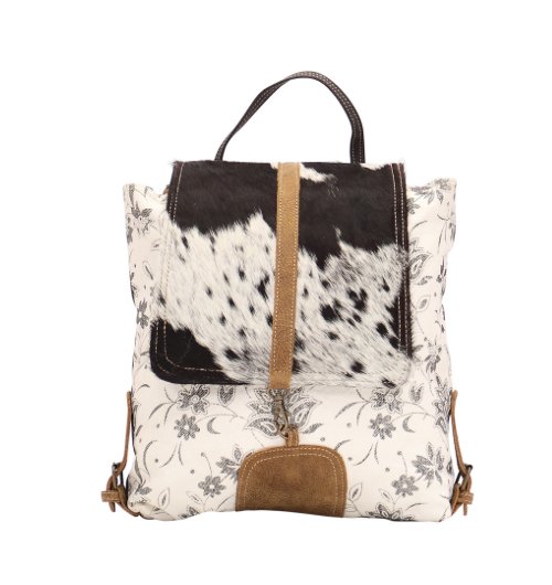 Bloom Bleach Cowhide Backpack - Three Blessed Gems