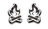 Campfire Silver Earrings