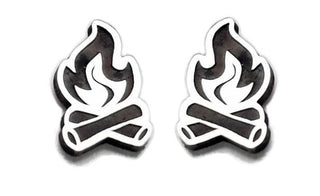 Campfire Silver Earrings - Three Blessed Gems