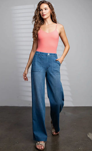 Cotton Stretch Twill Pants - Three Blessed Gems