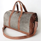 Cowhide and Leather Tote Bag