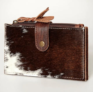 Cowhide and Leather Wallet - Three Blessed Gems
