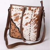 Cowhide Hand Tooled Bag - Three Blessed Gems