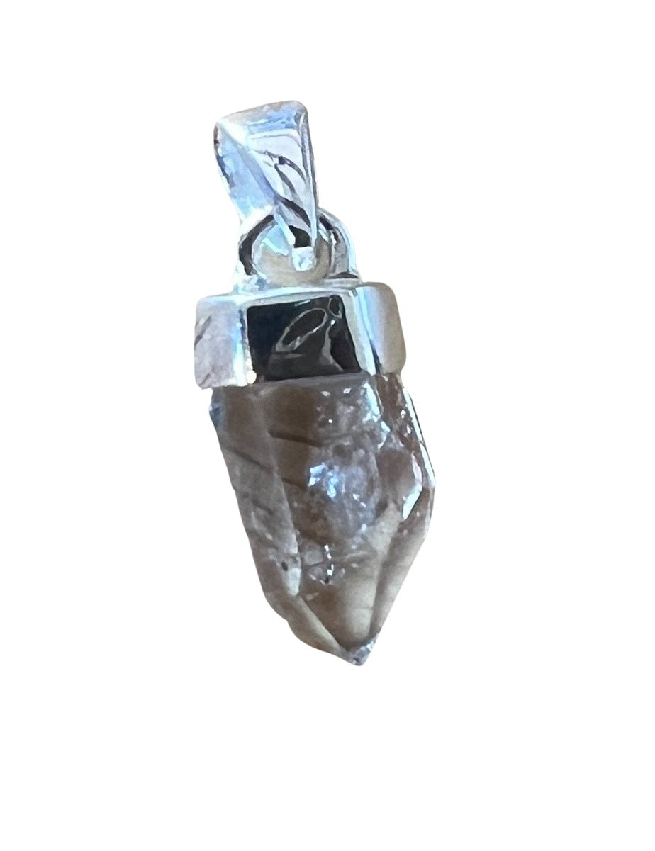 Crystal Sterling Silver Pendant - Three Blessed Gems