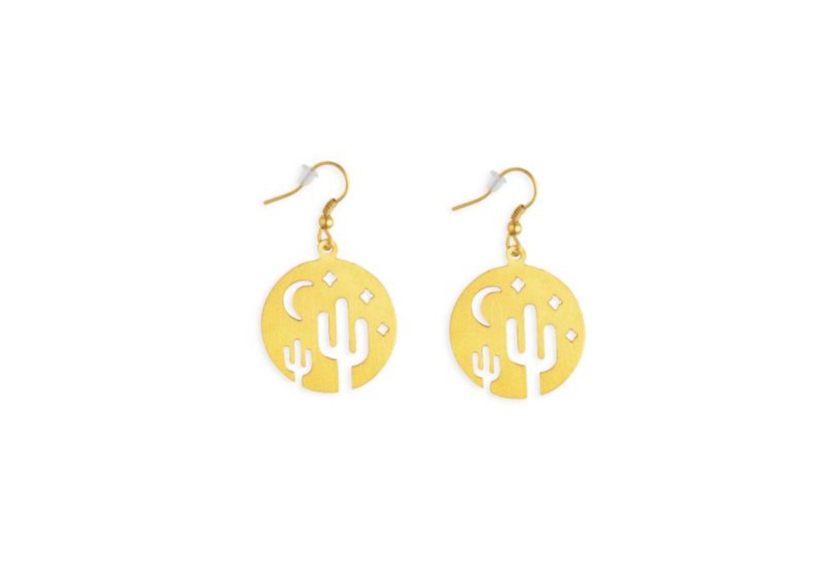 Cut Out Cactus Earring - Three Blessed Gems