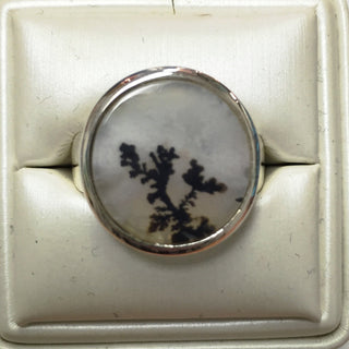 Dendrite Agate Silver Ring - Three Blessed Gems