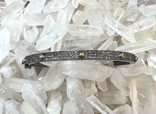 Dipping Dot Pave Diamond Bracelet - Three Blessed Gems