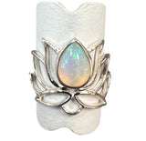 Ethiopian Opal Sterling Silver Lotus Ring