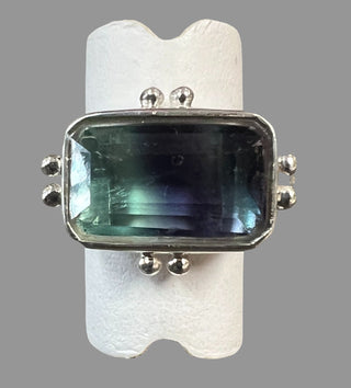 Fluorite Sterling Silver Ring - Three Blessed Gems