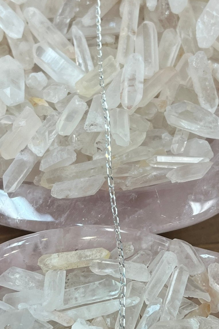 Gemstone Silver Lariat Necklace - Three Blessed Gems