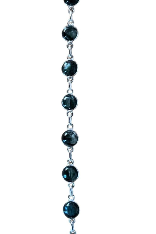 Gemstone Sterling Silver Bracelet - Three Blessed Gems