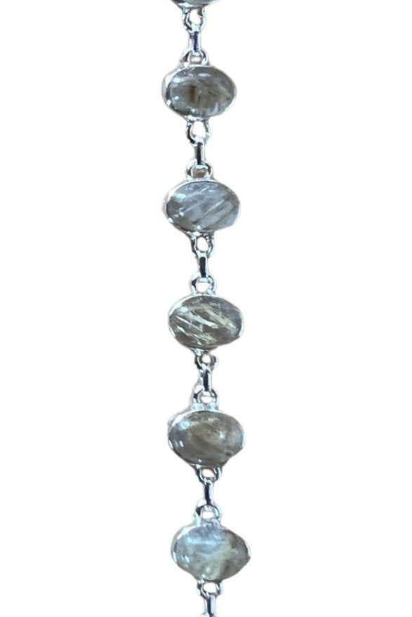 Gemstone Sterling Silver Bracelet - Three Blessed Gems