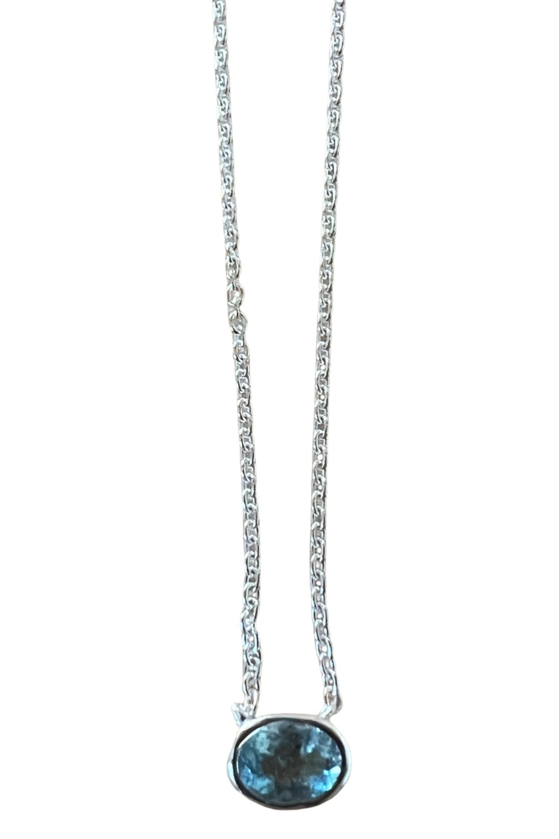 Gemstone Sterling Silver Necklace - Three Blessed Gems
