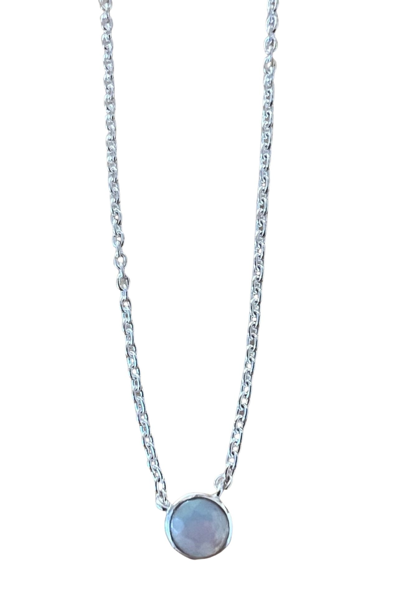 Gemstone Sterling Silver Necklace - Three Blessed Gems