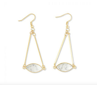 Gold Fill Dendrite Opal Earring - Three Blessed Gems