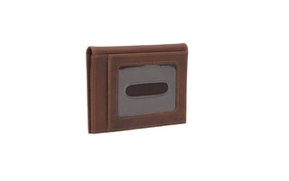 Gray Leather Card Holder - Three Blessed Gems