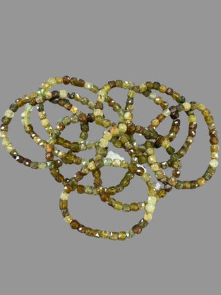 Green Garnet Beaded Bracelet - Three Blessed Gems