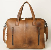 Hand Tooled Leather & Cowhide Concealed Carry Bag - Three Blessed Gems