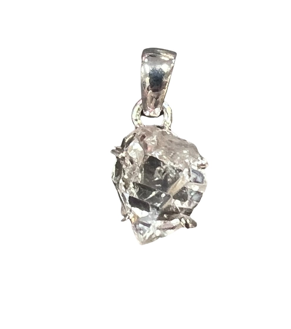 Herkimer Diamond Sterling Silver Pendants - Three Blessed Gems