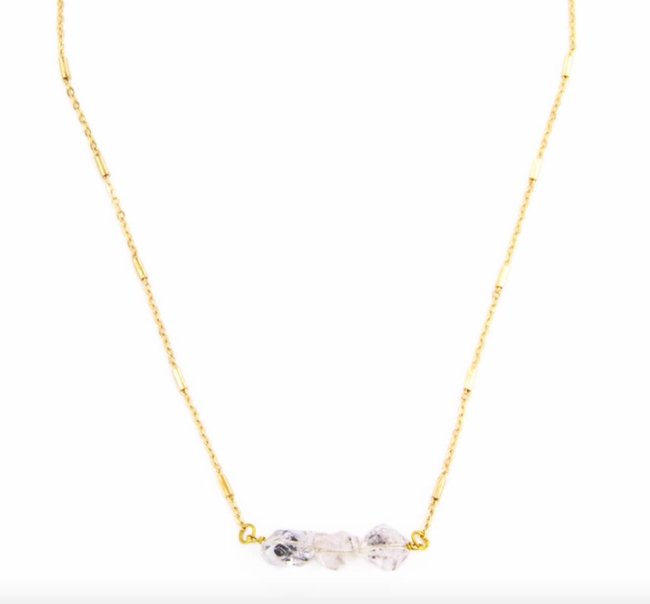 Herkimer Diamond Triple Necklace - Three Blessed Gems