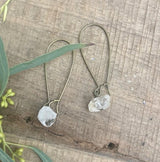 Herkimer Diamond Wire Earrings