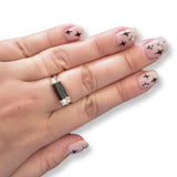 Horizontal Black Tourmaline RIng