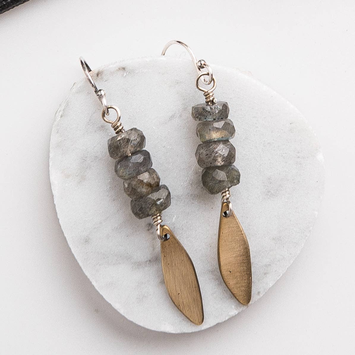 Labradorite Allure Gemstone Earrings - Three Blessed Gems