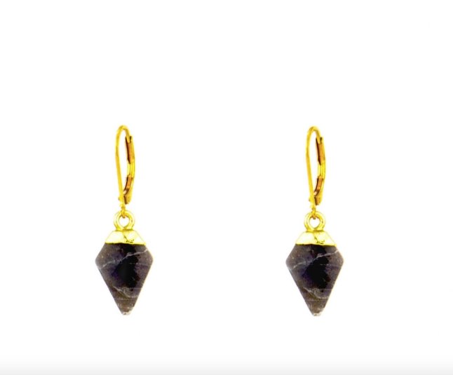 Labradorite Arrowhead Earring - Three Blessed Gems