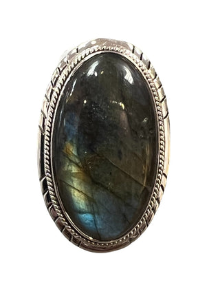 Labradorite Sterling Silver Ring - Three Blessed Gems