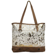 Largish Leather Tote Bag - Three Blessed Gems