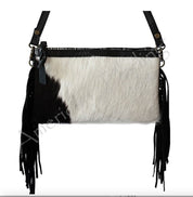 Leather & Cowhide Crossbody Bag - Three Blessed Gems