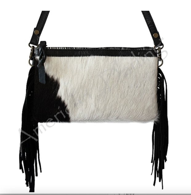 Leather & Cowhide Crossbody Bag - Three Blessed Gems