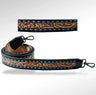 Brown Tooled Black Turquoise Strap