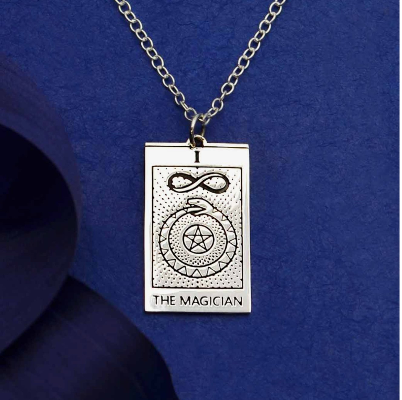 Magician Tarot Card Necklace - Three Blessed Gems