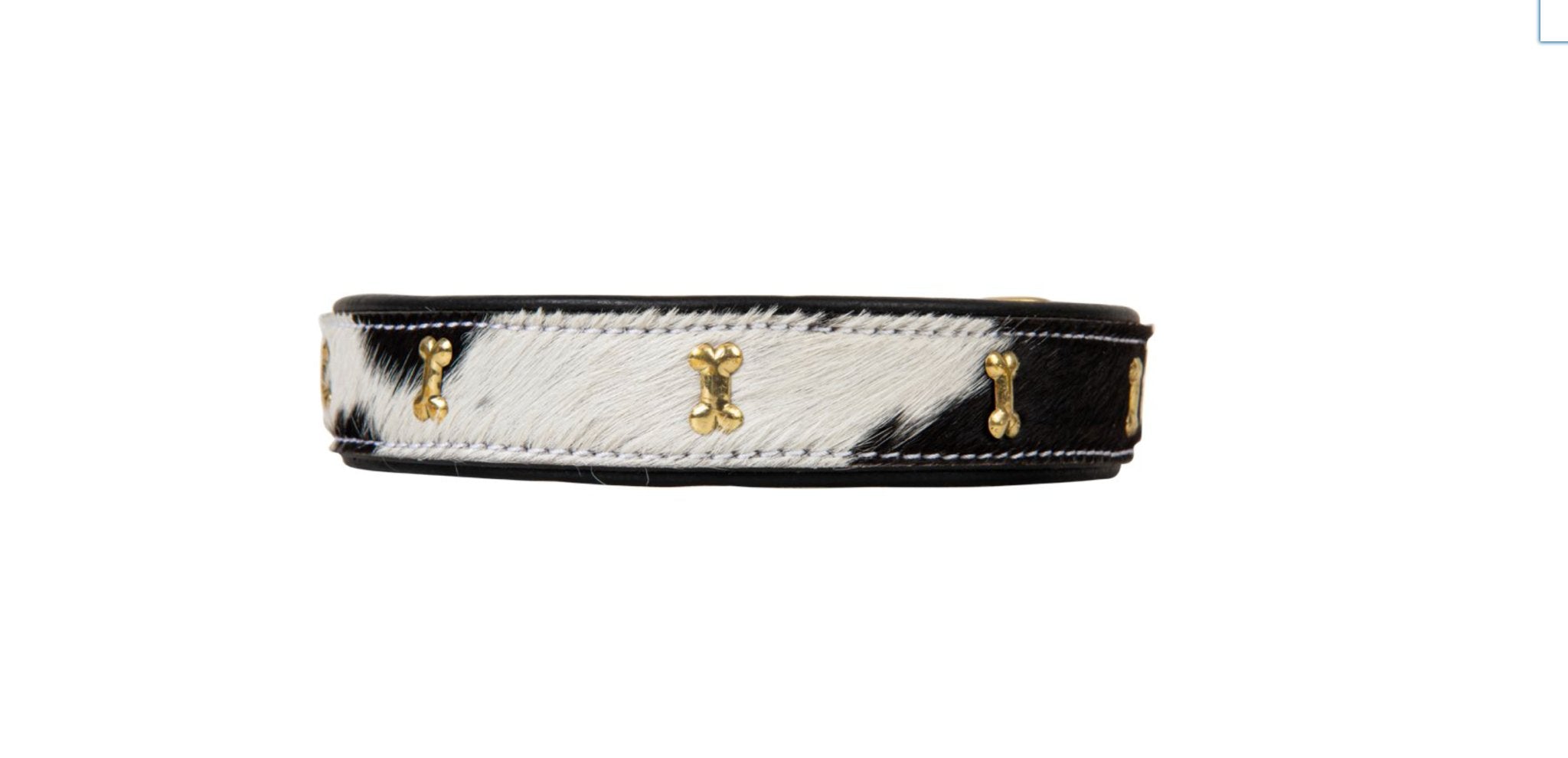 Monterey Hairon Hide Dog Collar - Three Blessed Gems