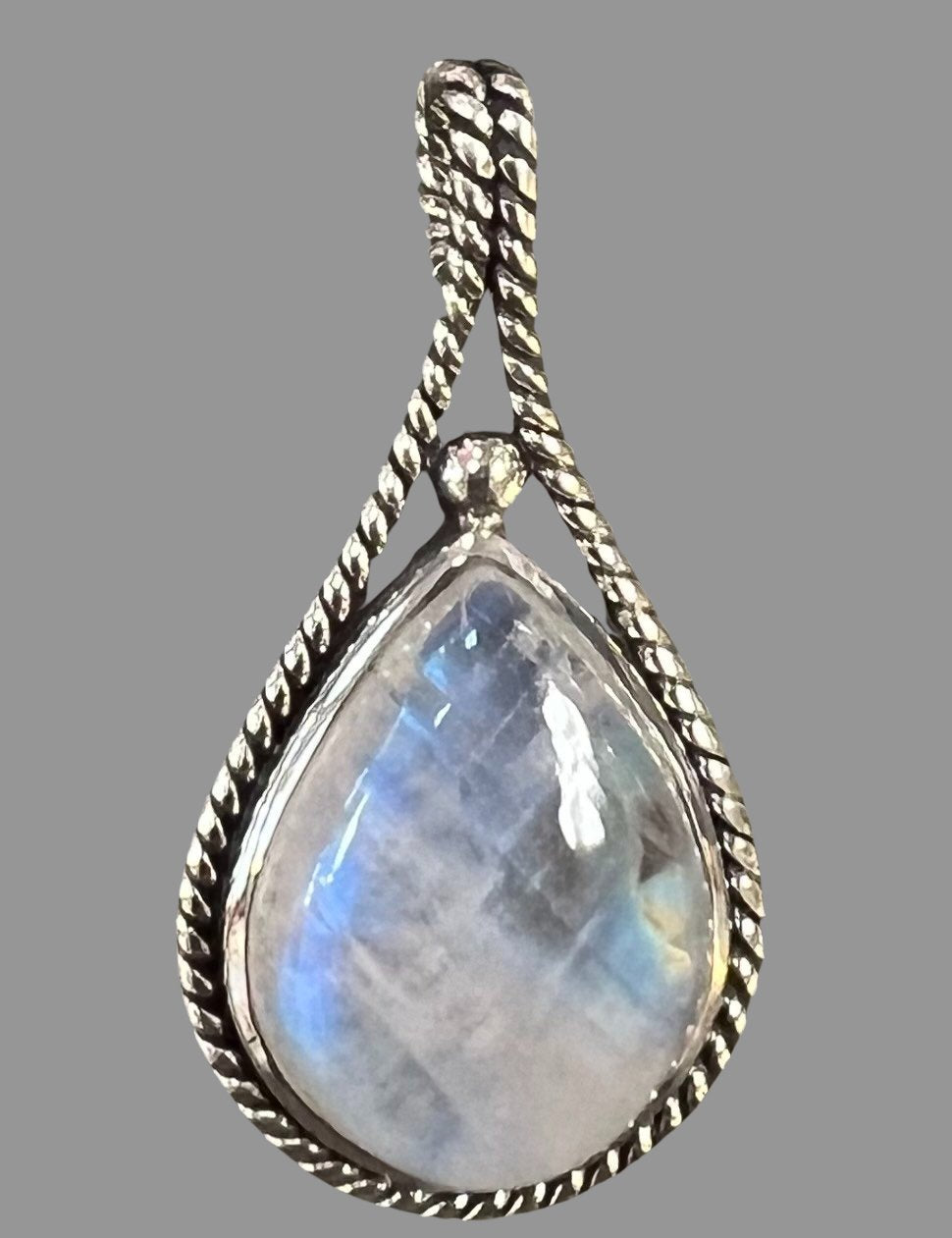 Moonstone Sterling Silver Pendant - Three Blessed Gems