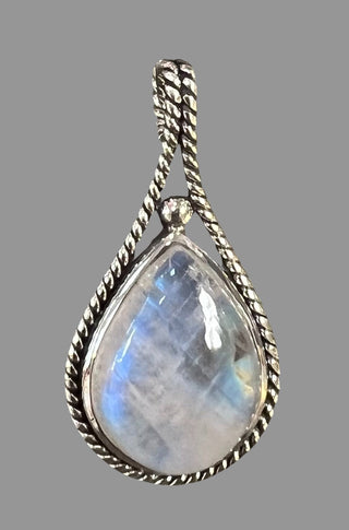 Moonstone Sterling Silver Pendant - Three Blessed Gems