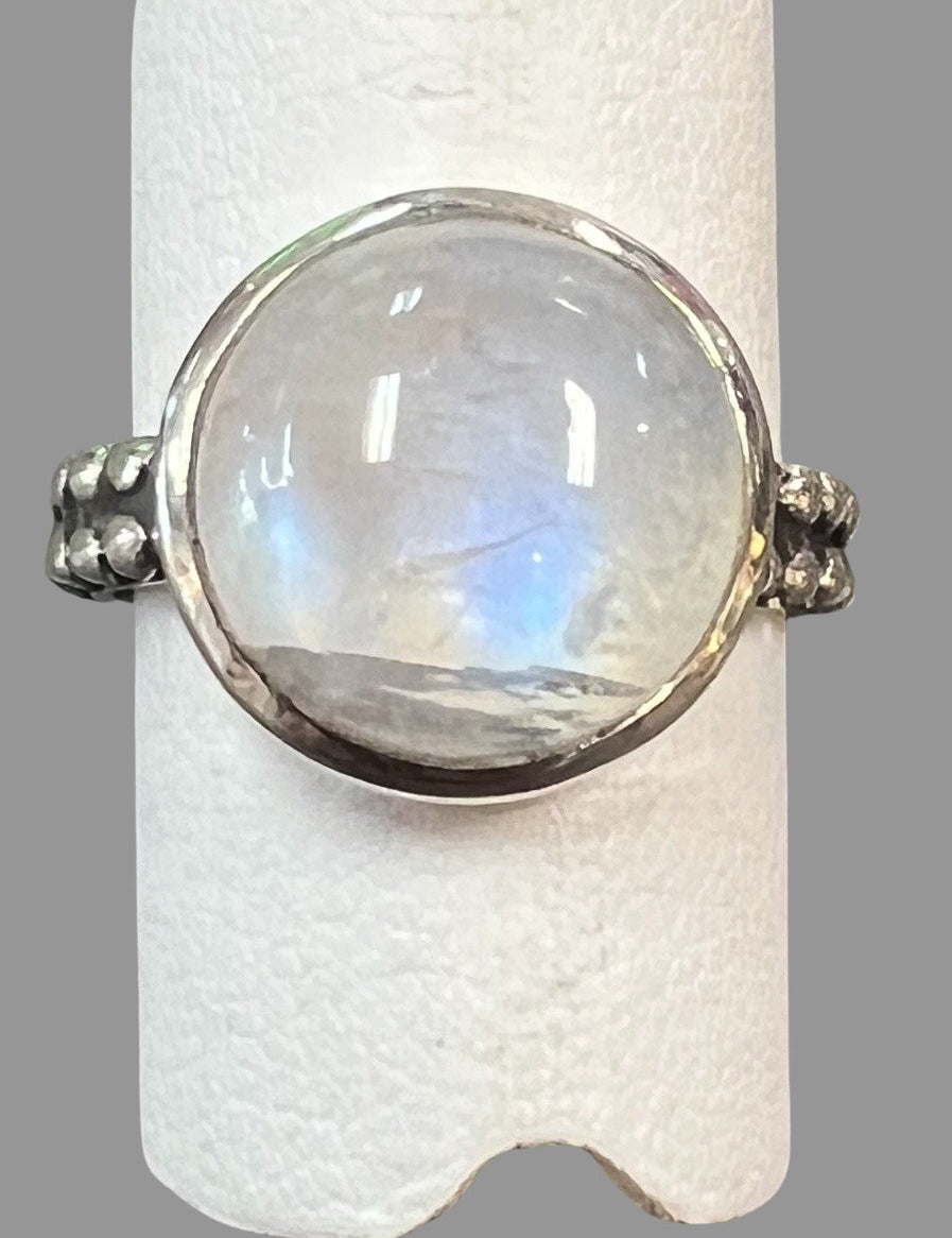 Moonstone Sterling Silver Ring - Three Blessed Gems